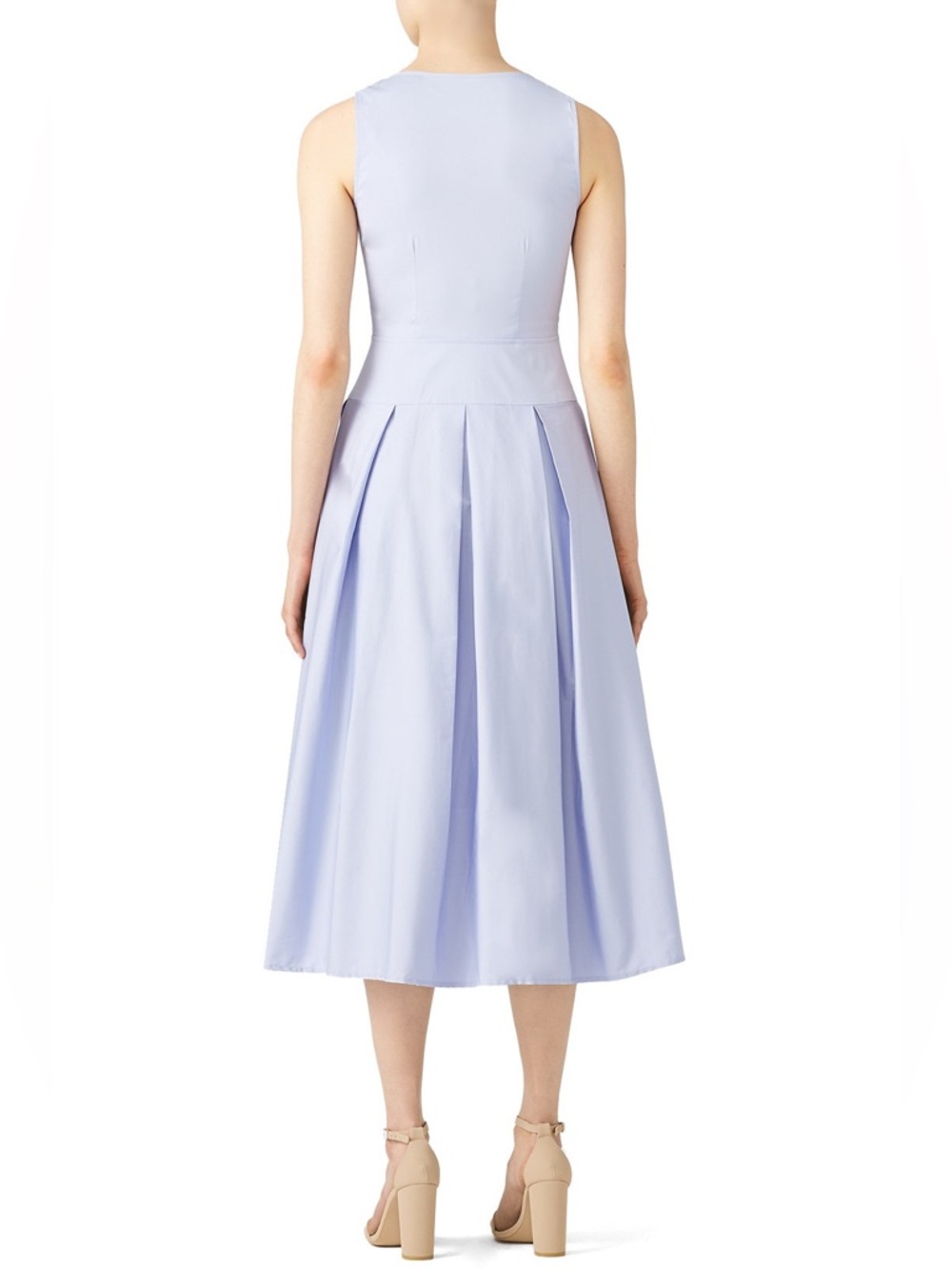 Hunter Bell Lavender Poppy Zip Midi Sun Dress Size 4 - Picture 3 of 13